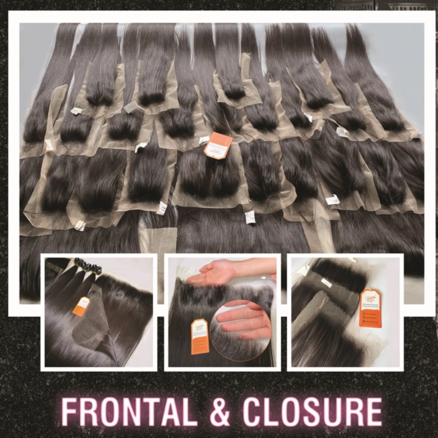 Best Quality Cuticle Aligned Hd Closure Lace Fronts With Wholesale Price, Transparent HD Lace Frontal