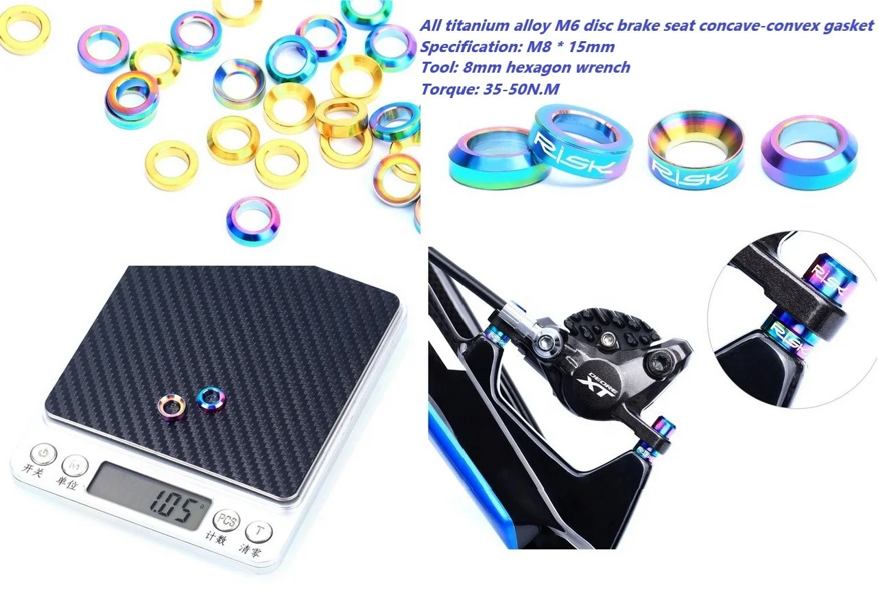 RISK M6*5.2 convex/concave gasket Disc brake caliper gasket brake caliper washer bowl type gasket stainless screw C18-14~16