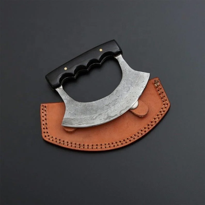 Нож для резки пиццы из дамасской стали