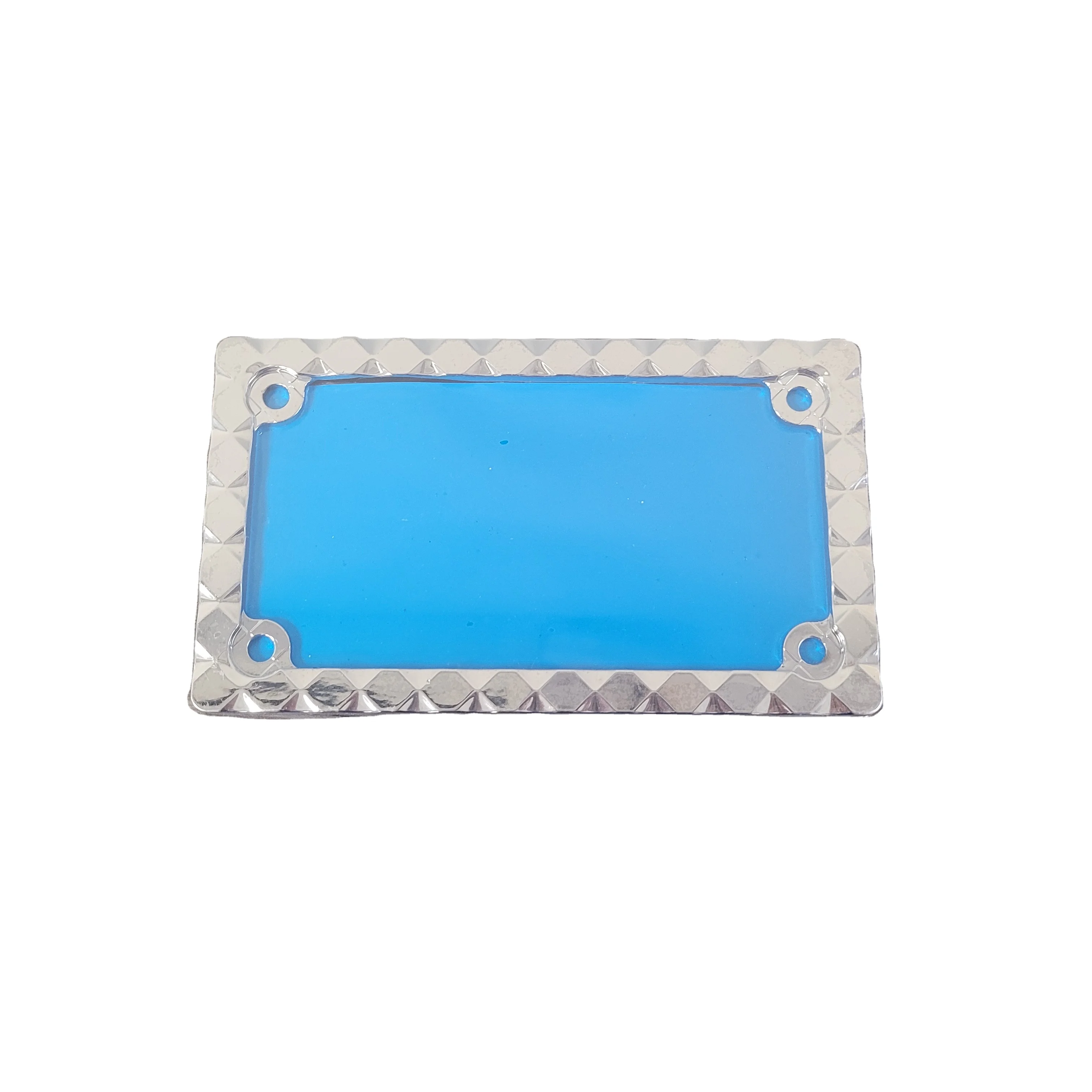 Off-Road Motorcycles (Old) Silver Diamond Plate License Plate Frame for Off-Grid Adventures