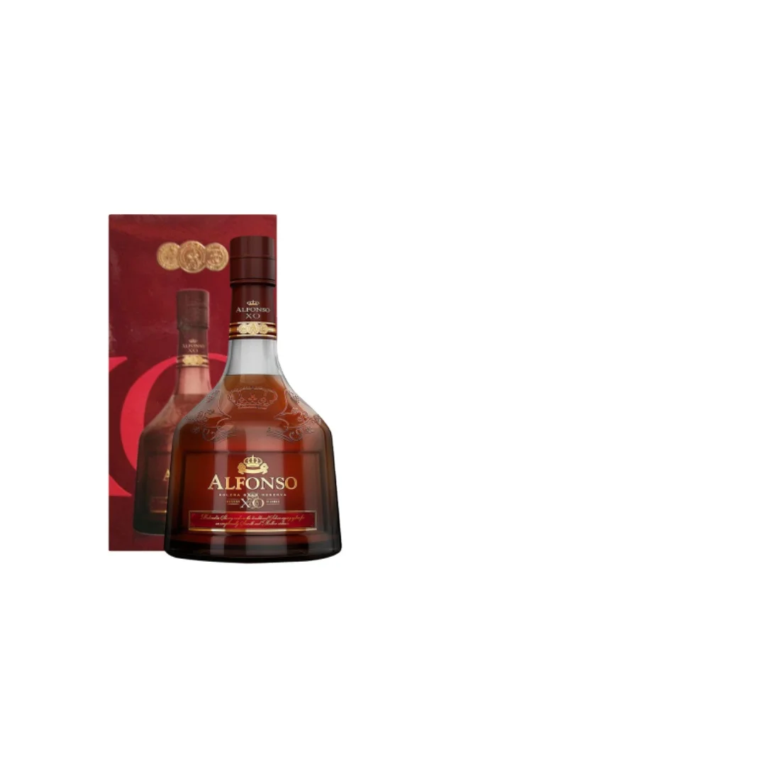 Aged 10 Years 40% Alcohol Content Alcohol Golden Tone Brandy XO Alfonso XO Brandy with Smooth Taste Gift Packaging Bottle Drink