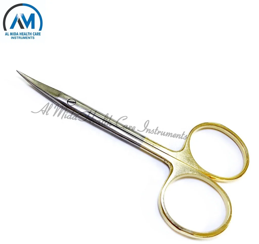 9.5cm Curved Straight Sharp Scissors Surgical Scissors for Ophthalmic