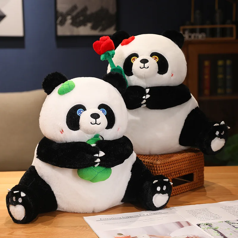 Cute Cartoon Panda Kawaii Plushie Sleeping Pillow Bag Keychain Hanging Gift for Girls Stuffed Animal Toys
