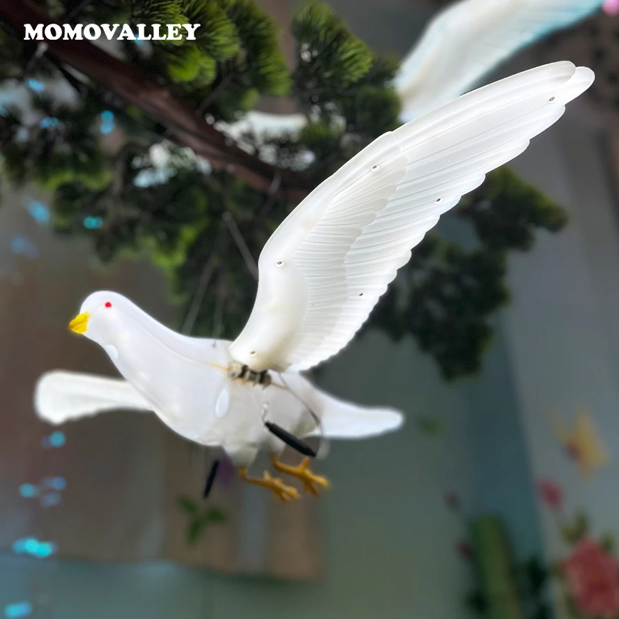 Momovalley лидер продаж светодиодные светящиеся статуи голубей поставщик для наружного декора декоративное освещение парка