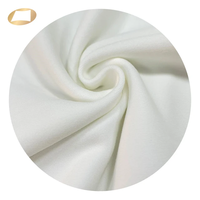 Smooth hand feel 89 nylon 11 spandex peach moss double jersey fabric