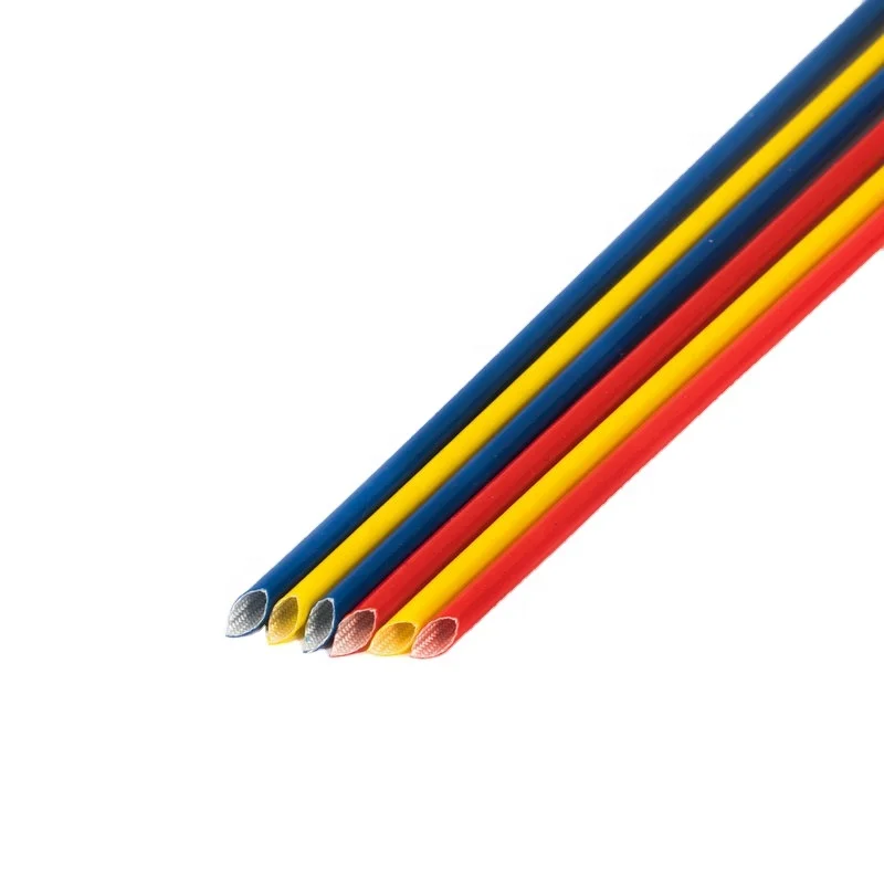 RoHS Standard Heat Resistant Insulation For Electrical Wire Rubber Coated Fiberglass Sleeve