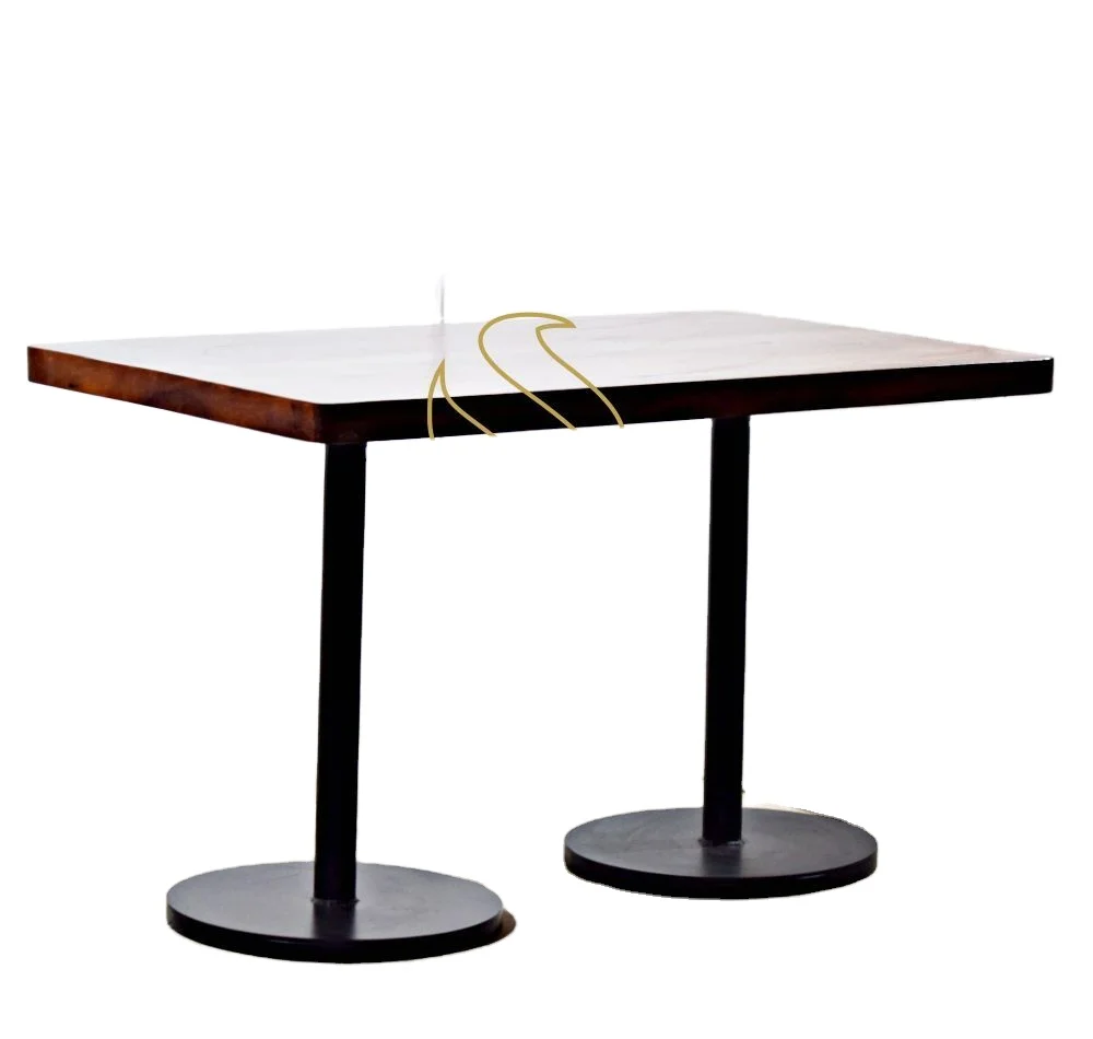 Pub Designer Handmade Unique High Table Indian Handcrafted Bar Table Iron Wooden High Table Hotel and Restaurant Bar Counter Tab