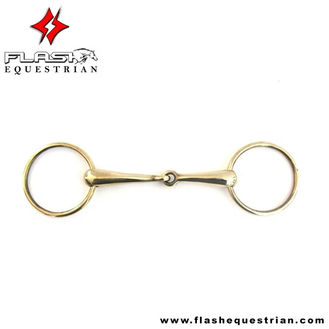 Top Quality Horse Bits Snaffle Horse Bit Stainless Steel with Hollow Jointed and Ring Loose Mouth Bit Roller