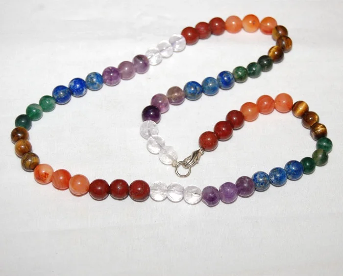 Supplier of Chakra Brass Ball Necklace | Chakra Brass Ball Necklace For Sale Online | gemstone necklaces