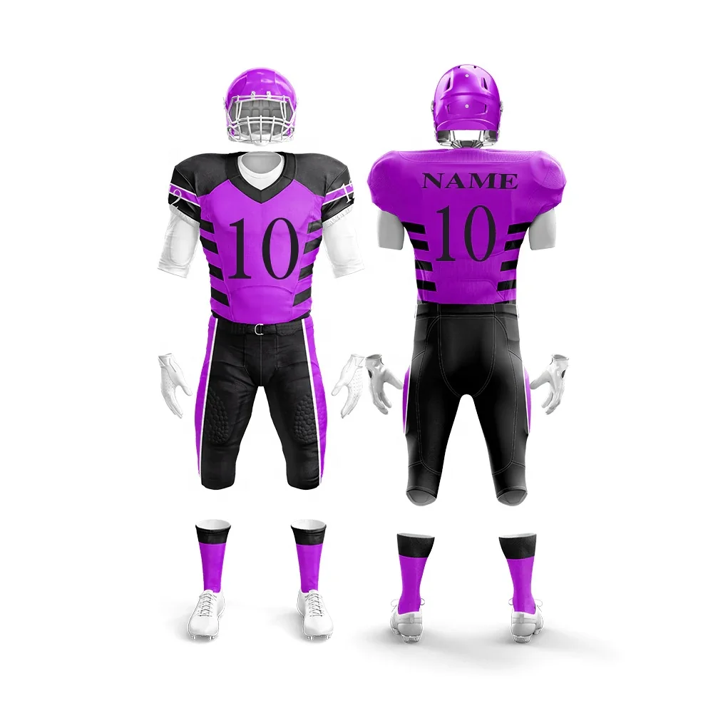 Top Trending Sublimation American Football Uniform Custom Printing Player Name Member Logo Uniform