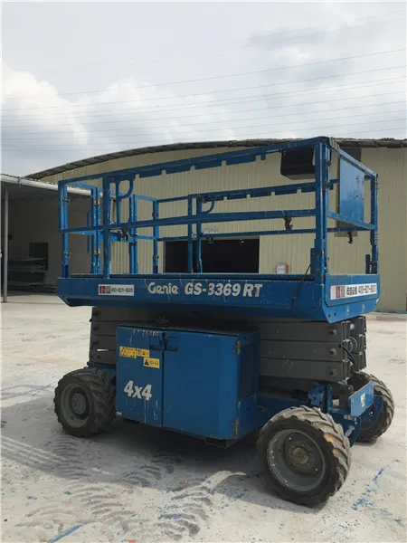 Genie Used Awp Lift GS 3369 RT 12m 4x4 electric Rough Terrain Scissor Lift for sale