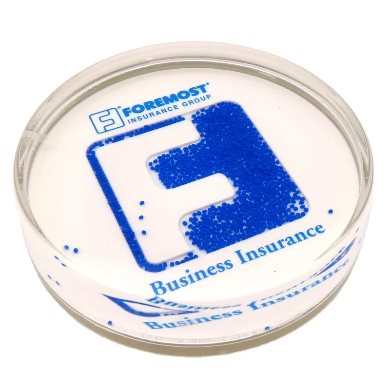 Acrylic liquid filled personalized paper weight