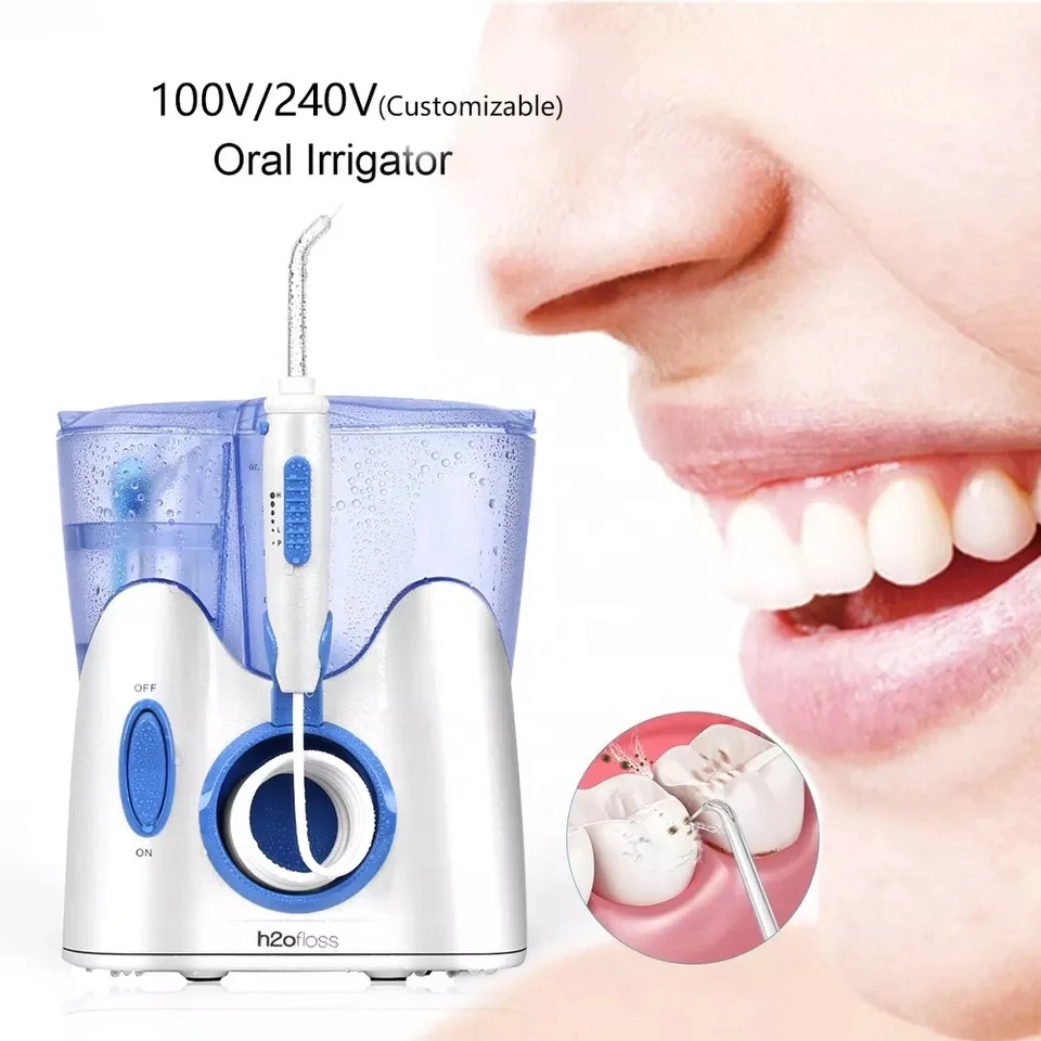 HF-8 H2ofloss 800ML Electric Tooth Cleaner Large Capacity Dental Irrigator IPX7 Waterproof 6 Modes Oral Water Flosser 12 Nozzles
