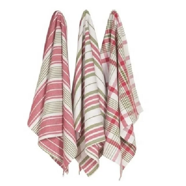 High Quality Classic Red Color Plaid Classy Towels Soft Quick Drying Embroidered Towels For Furniture Windows Electrical Use