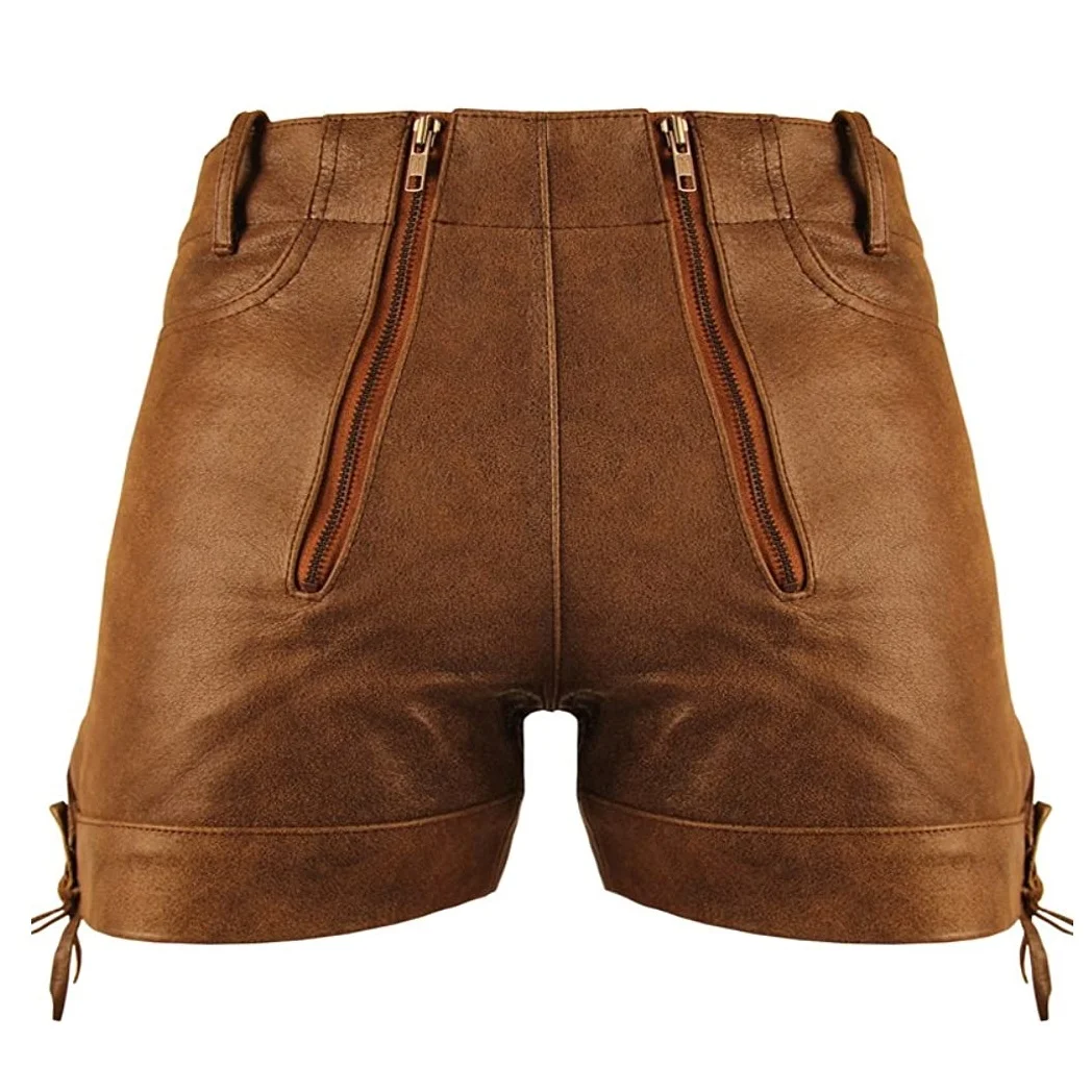 Custom New Bavarian Oktoberfest Lederhosen German Real Leather with Matching suspenders Short Traditional Pants