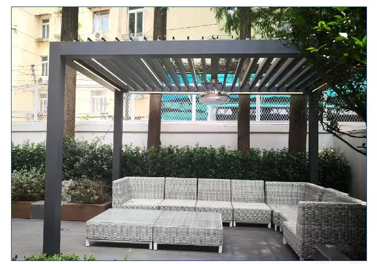 Customized Motorized Aluminium Louvered Pergola Pergola Aluminium Outdoor