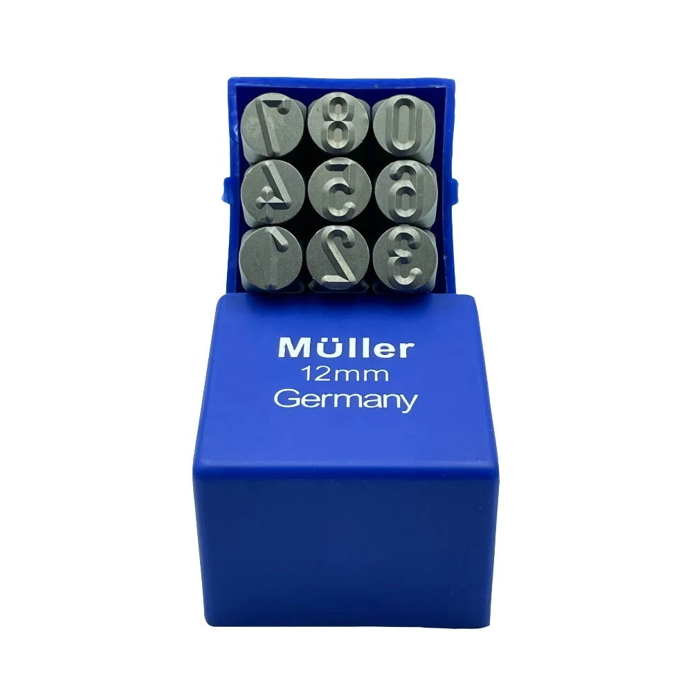 Manufacturer provides steel 12mm German number punch metal stamping kit