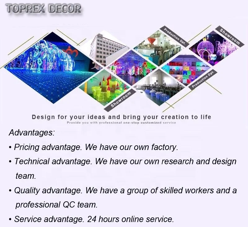 IP65 Outdoor String Wedding events courtyard landscape garden decorative show led artificial white tulip flower light lamp