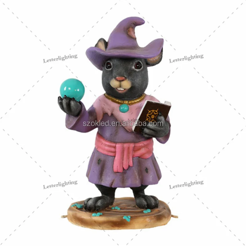 Mice Witch Pumpkin Bat Cat Duck Owl Tarantula Fiberglass Painted Pumpkin Witch Amusement Park Halloween Christmas Decoration