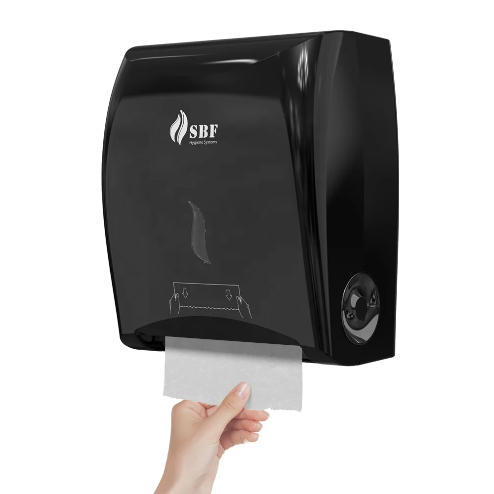 ABS Plastic Auto Cut Paper Towel Dispenser Bathroom Jumbo Roll Kitchen Multifold Hand Tissue Holder Toilet Wall Mounted