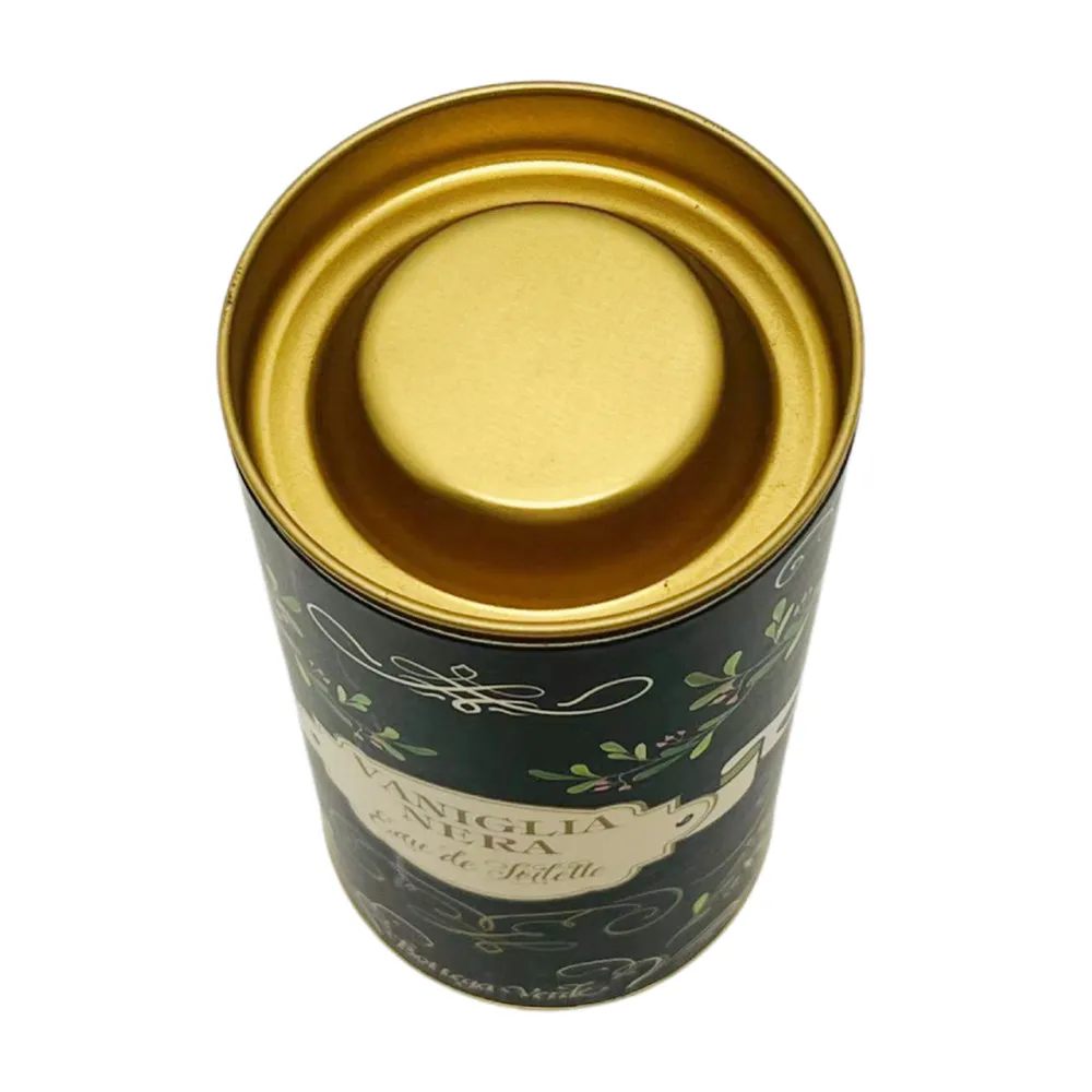 2024 New Design Custom Logo Metal Round Tea Tins Food Grade Wholesale Tea Canister Packaging Tin Cans For Tea