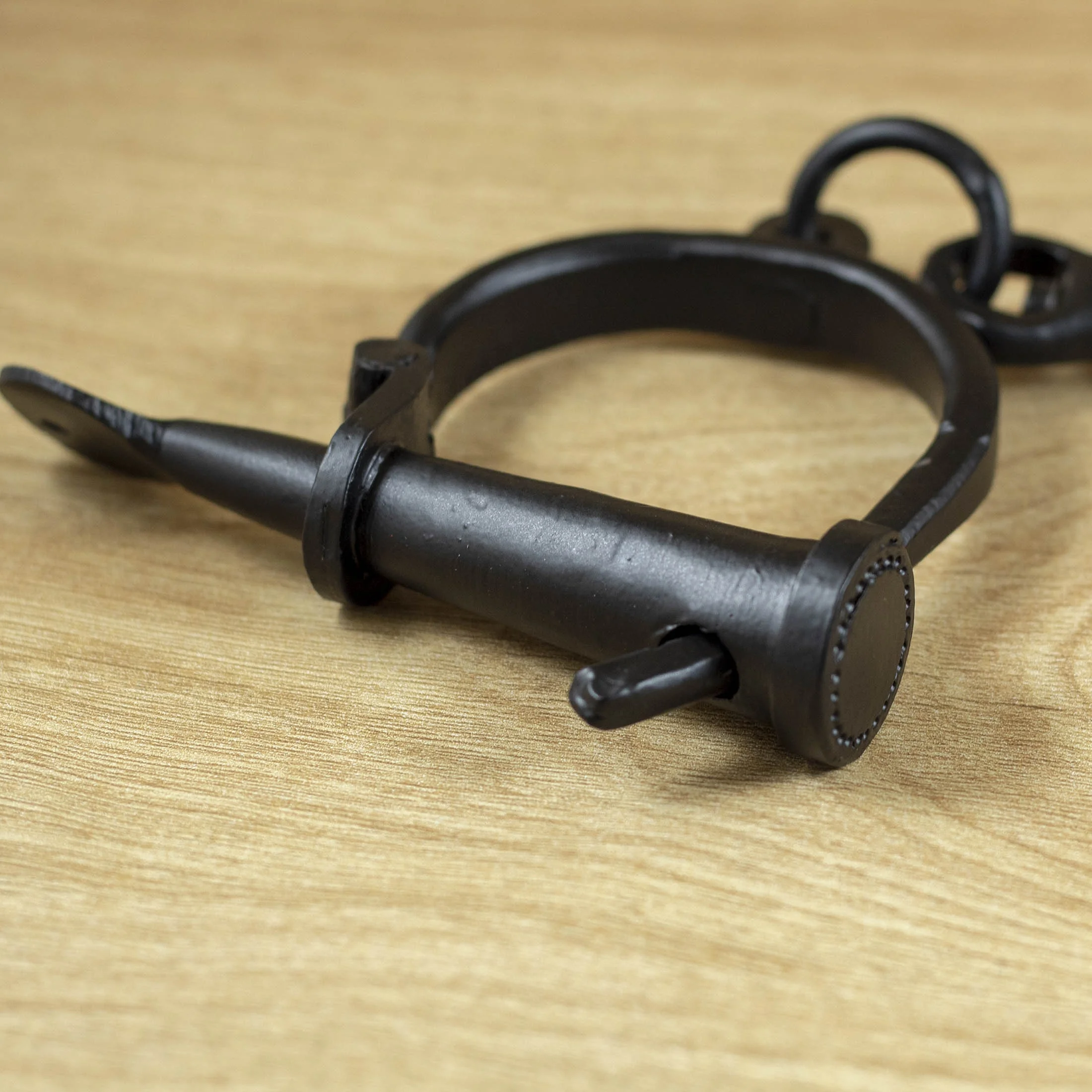 security department metal carbon Black steel close handcuffs double locking system hand cuff stainless