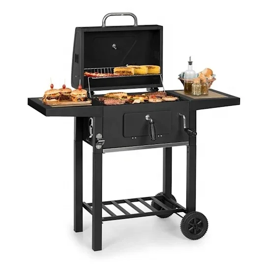 Garden supplies Outdoor Meat bbq charcoal Trolley Smoker Barbecue Grill for patio