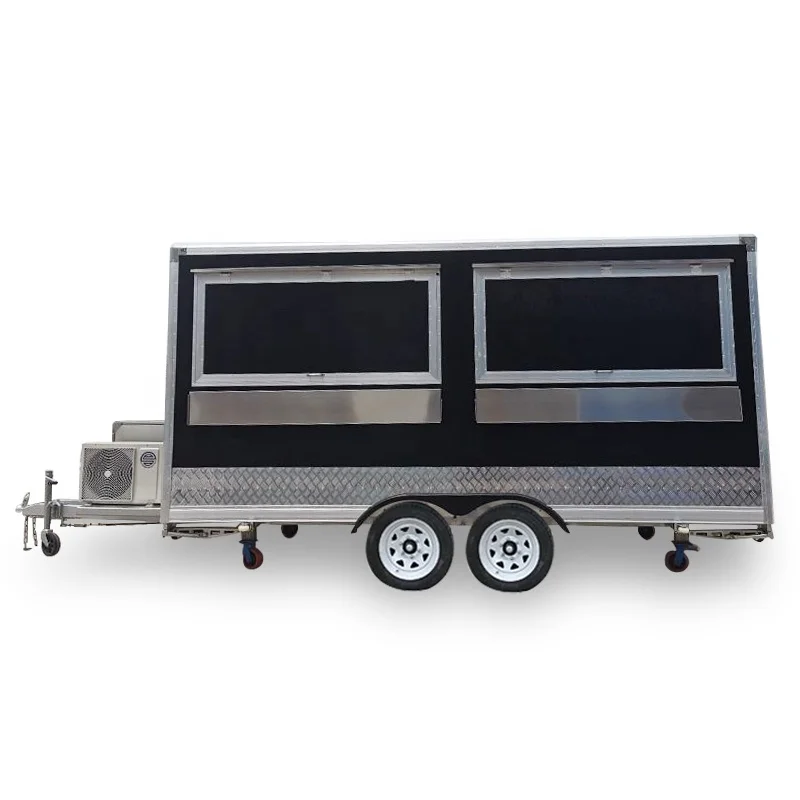 Silang Box fiber glass food truck trailers mobile food car for sale