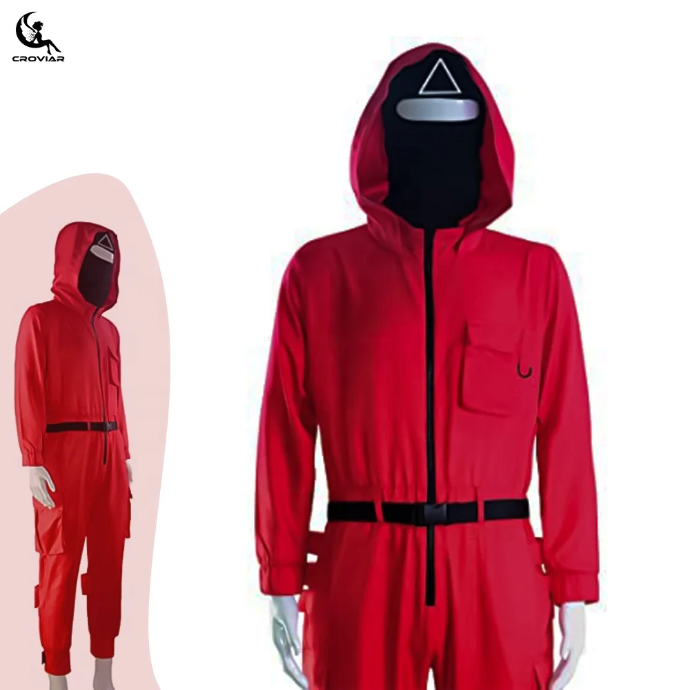 Korean Squid Game 2021 Costumes Red Men Halloween Jumpsuits Squid Game Movies & T.V costume