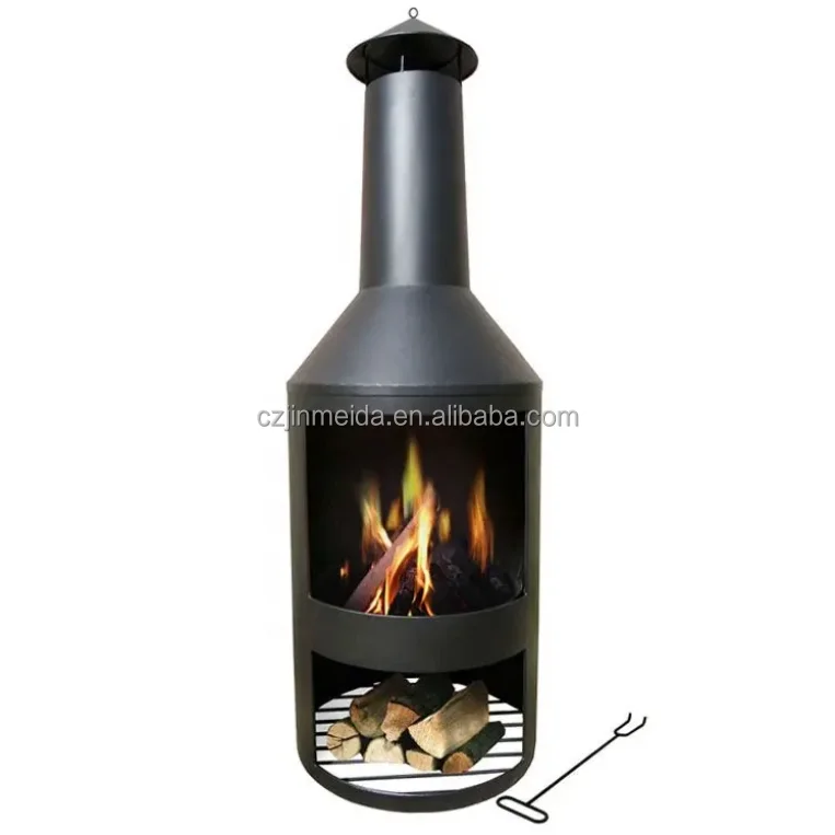 Garden chimney outdoor  beer bottle fire pit Wood Burning Chiminea  For Patio Camping Backyard