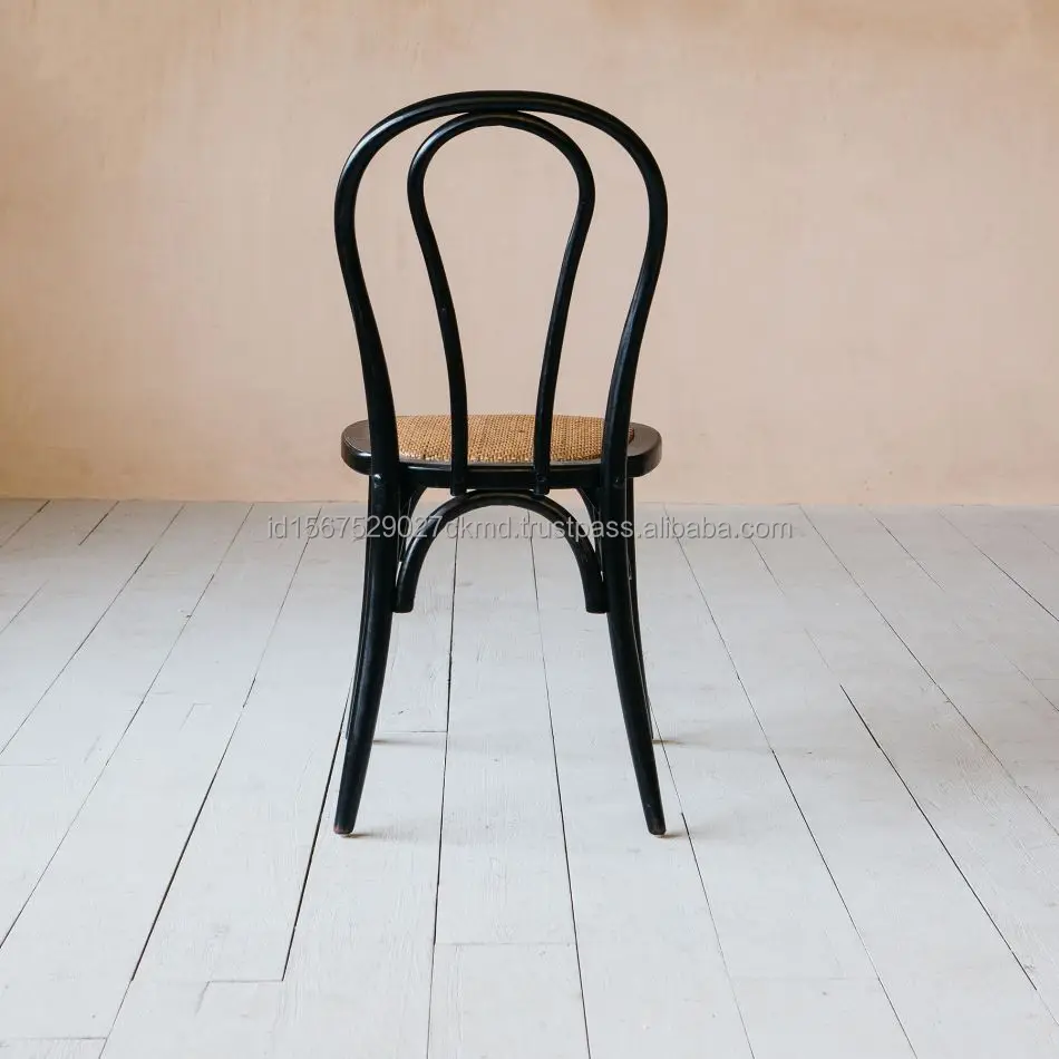 High Quality Modern Solid Wood Rattan Woven Dining Chairs Home Restaurant
