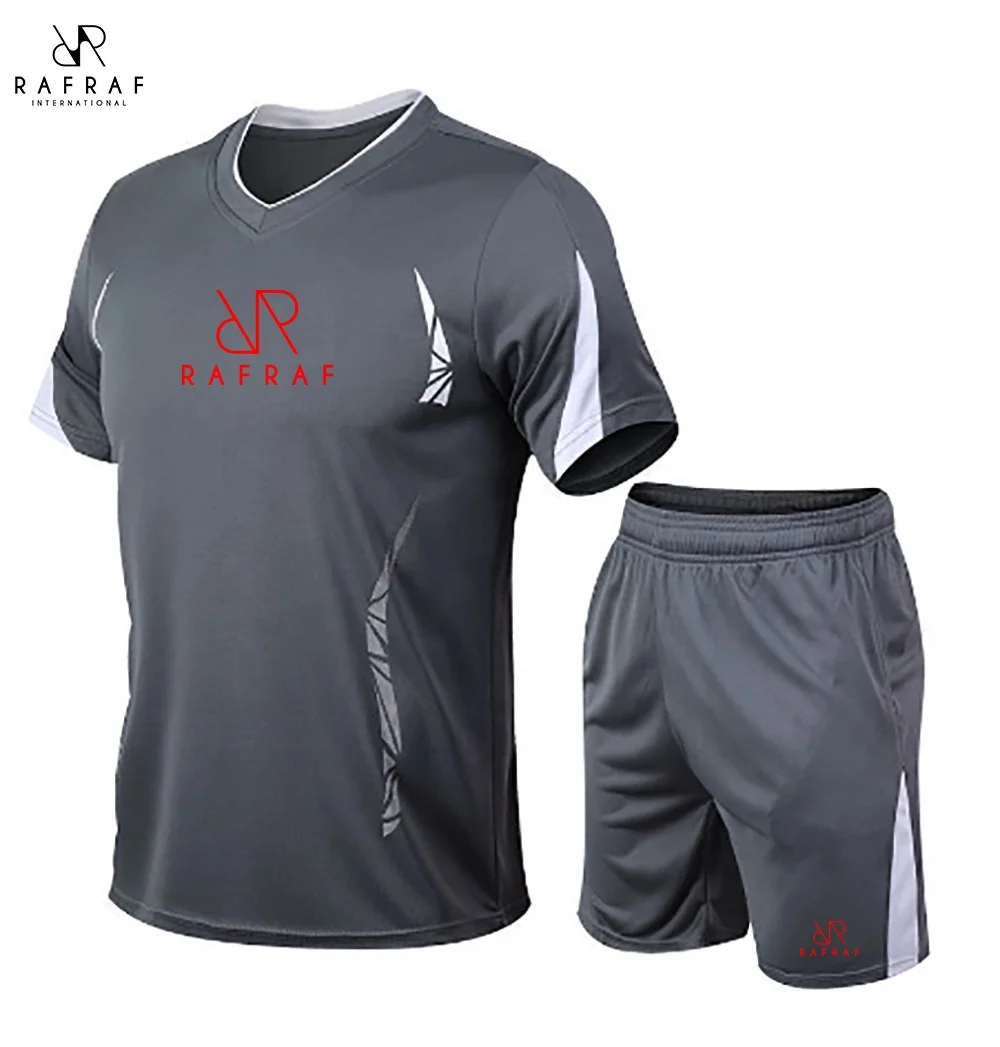 Новые футбольные Джерси для мужчин спортивный костюм футбола с коротким рукавом тренировочный летняя футболка шорты спорт
