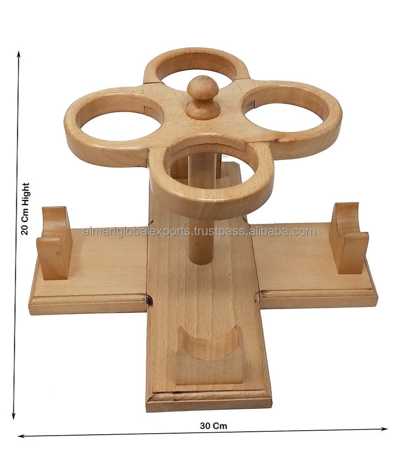 Natural Horn Drink brass edge with Wooden Stand Five piece Set Wholesale Exports