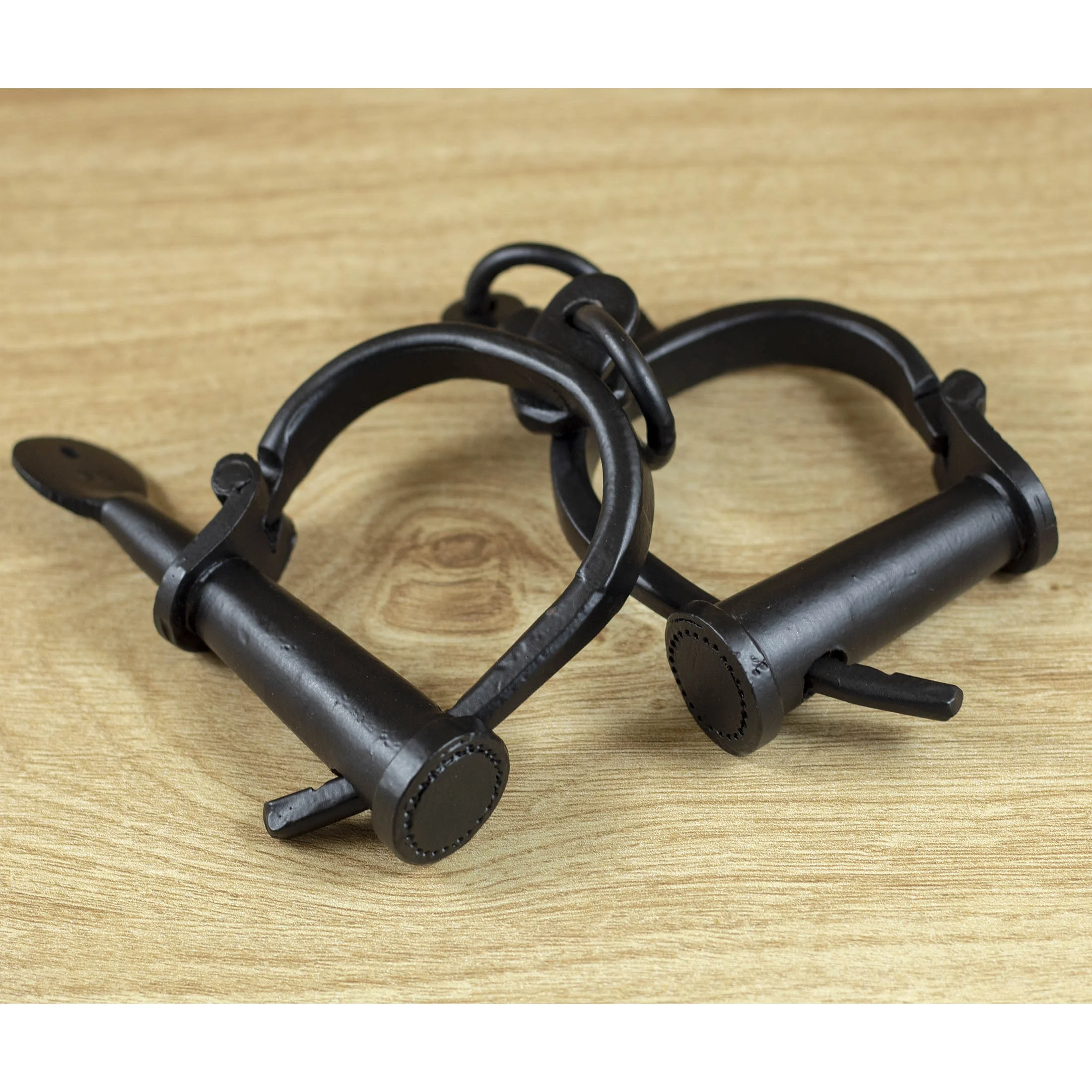 security department metal carbon Black steel close handcuffs double locking system hand cuff stainless