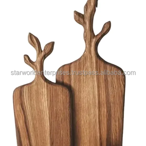 Handcrafted Super Solid Wood Chopping Block Rustic Kitchen Wooden Boards with Large Surface for Cutting Vegetables and Meat