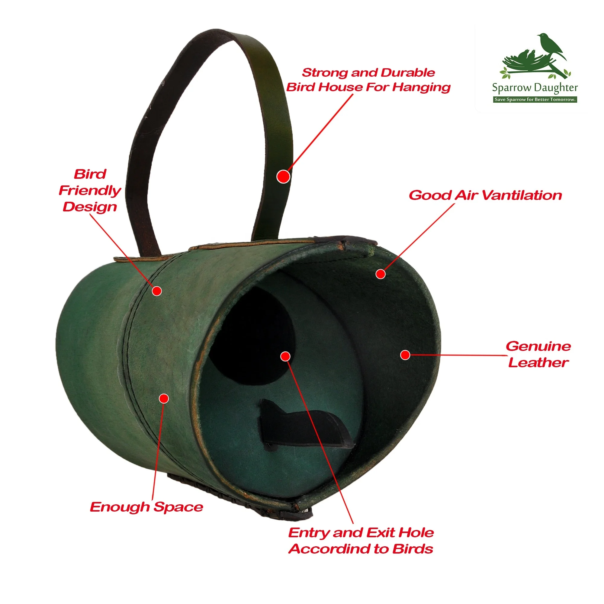 Hanging Bird House Amazon Best Selling Hanging Durable Pigeon Birds Parrot House Made On Genuine Leather super bird house