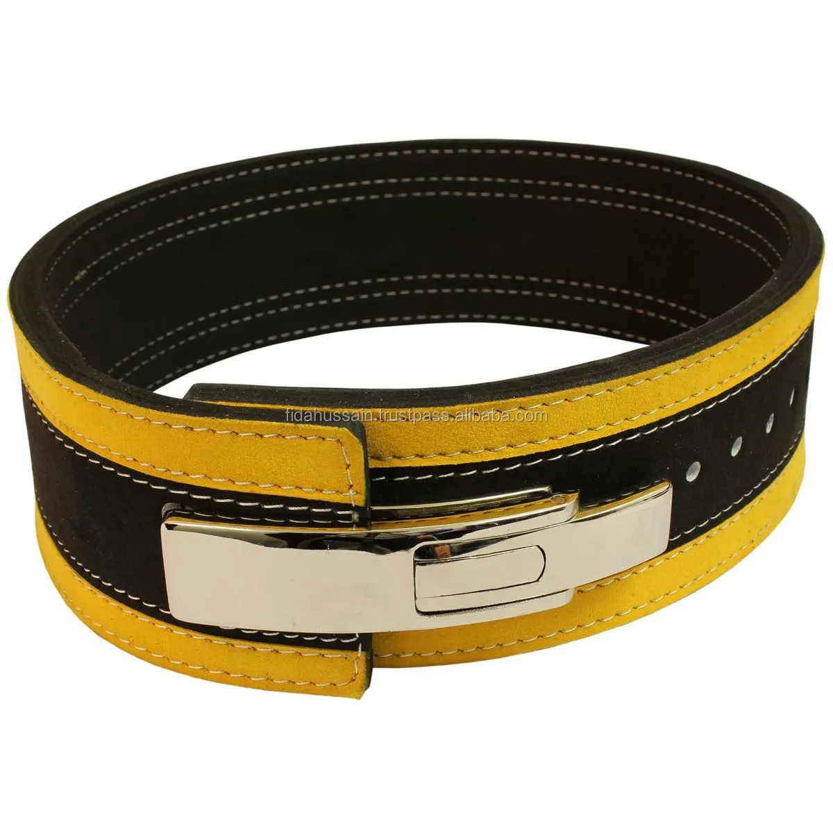 High Leather Weightlifting Genuine Leather Lever Belt Custom Design Leather Lever PowerLifting  Belt
