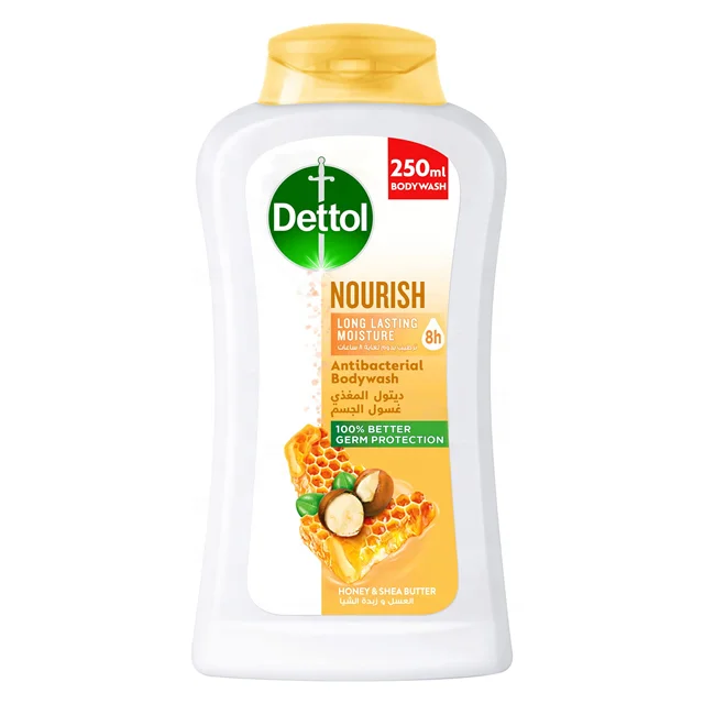 Dettol India Bath Supplies Body Wash Dettol Shower Gel Cool and Honey Shea Butter Fragrance Deep Cleaning Body Wash Antiseptic