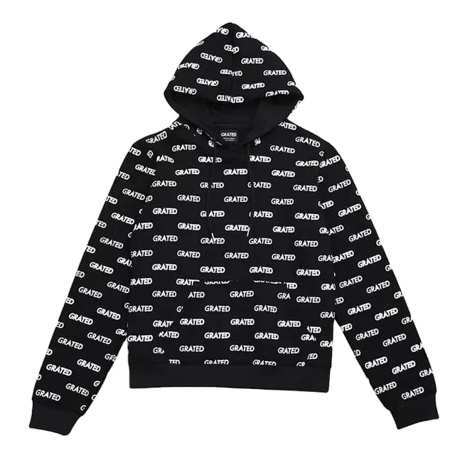 Streetwear Hip Hop Full Zip up Hoodies Custom Logo All Over Print Hoodie Heavyweight Cotton Full Face Zip up Hoodie Men Hoddies