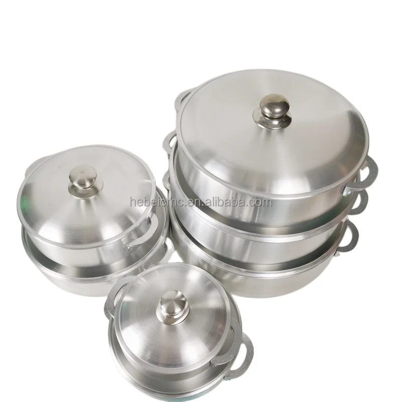 Factory Outlet Kitchen 7 Piece Soup Pot Aluminum Cookware Soup Pot Cookware Set Aluminum Cookware Set