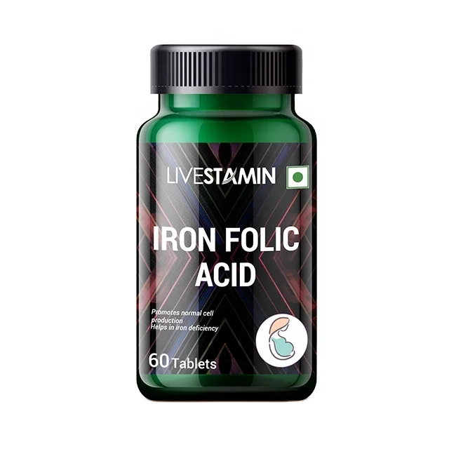 
Folic acid Tablets For Women Health Prenatal Development Vitamins & Minerals Supplement Private Label GMP ISO 
