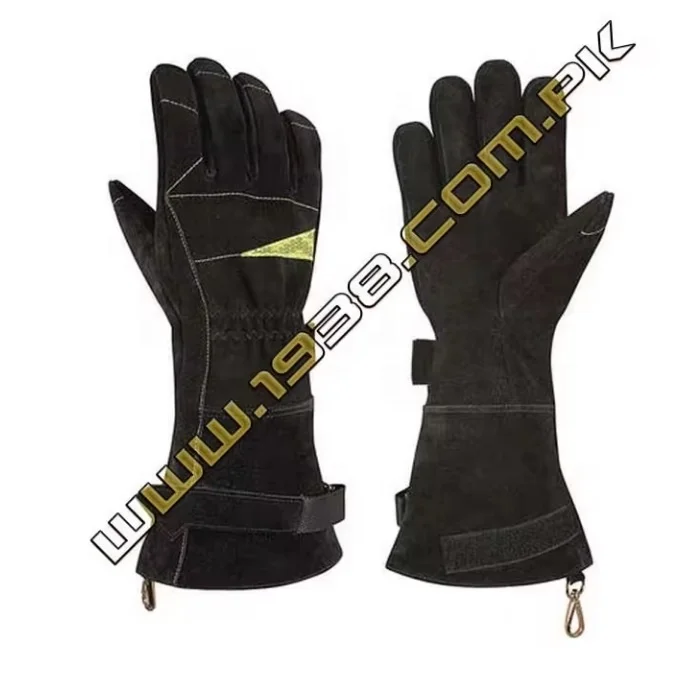 PROTECTIVE Gloves Firefighter Fireman Fireproof Nomex Hand Protection From Fire Leather Gloves From Pakistan