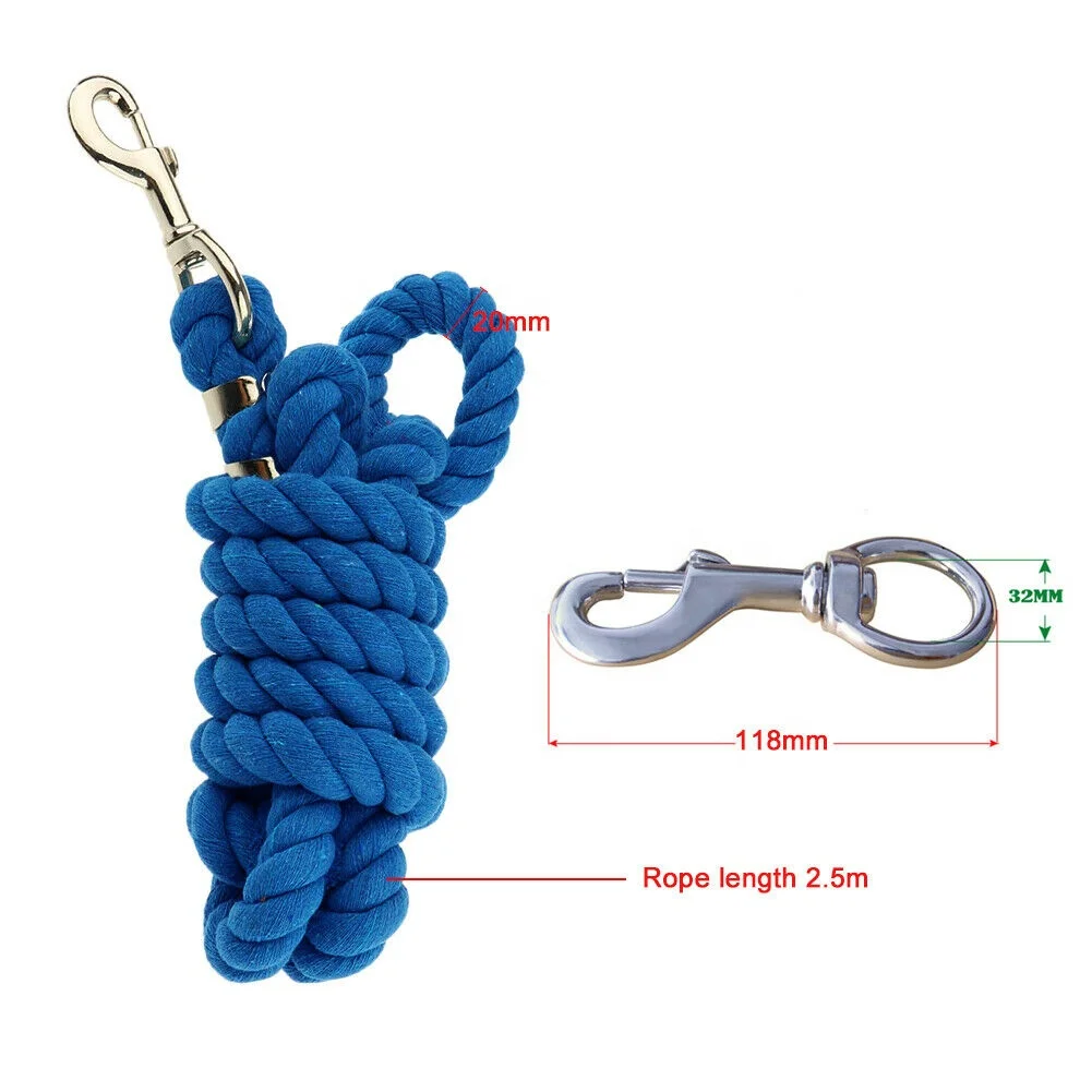Halters Horse Lead Rope Dog Equestrian Cotton Blend Weave Rein With Snap Hook In Wholesale price Manufacturer in India