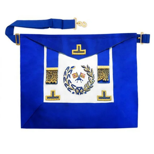 Masonic Memphis Misraim Rite Worshipful Master Apron Hand Embroidered Masonic Regalia Apron