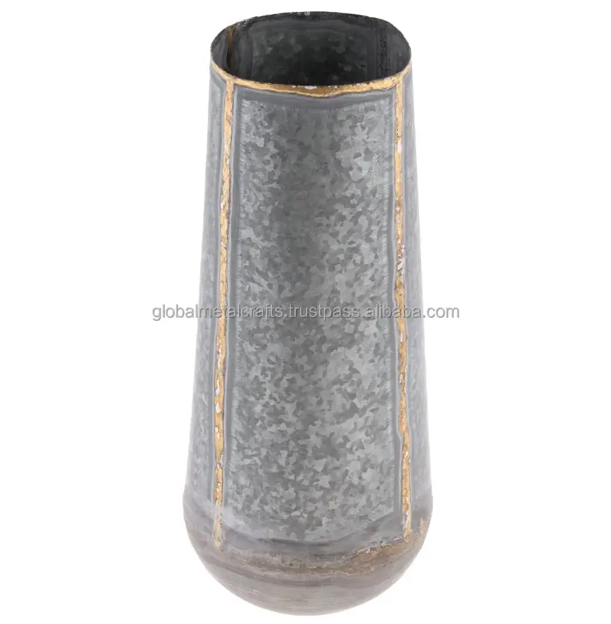 Modern Golden Hammered Oval Shape Vase, metal vase  for  Indoor Living Room Balcony, Best Gift for Birthday Anniversary Festival