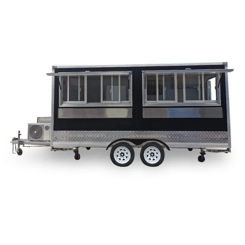 Silang Box fiber glass food truck trailers mobile food car for sale