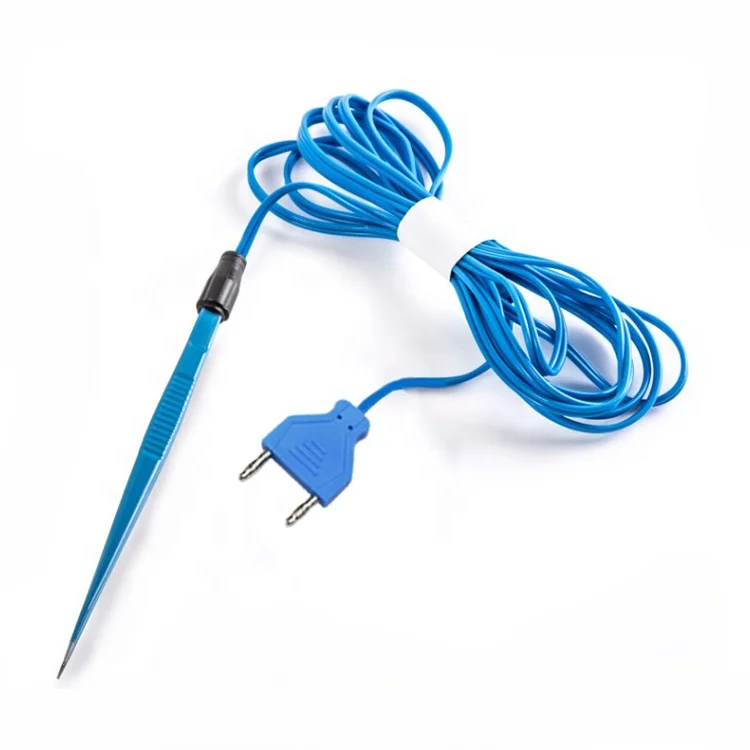 Hot sales 2023 Electro Surgical Instruments Single Use Bipolar Forceps Straight 200mm 1mm Valleylab Plug with cord cable