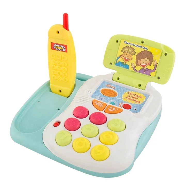 Classic toy phone for children early learning number cognition with recording answer educational toy
