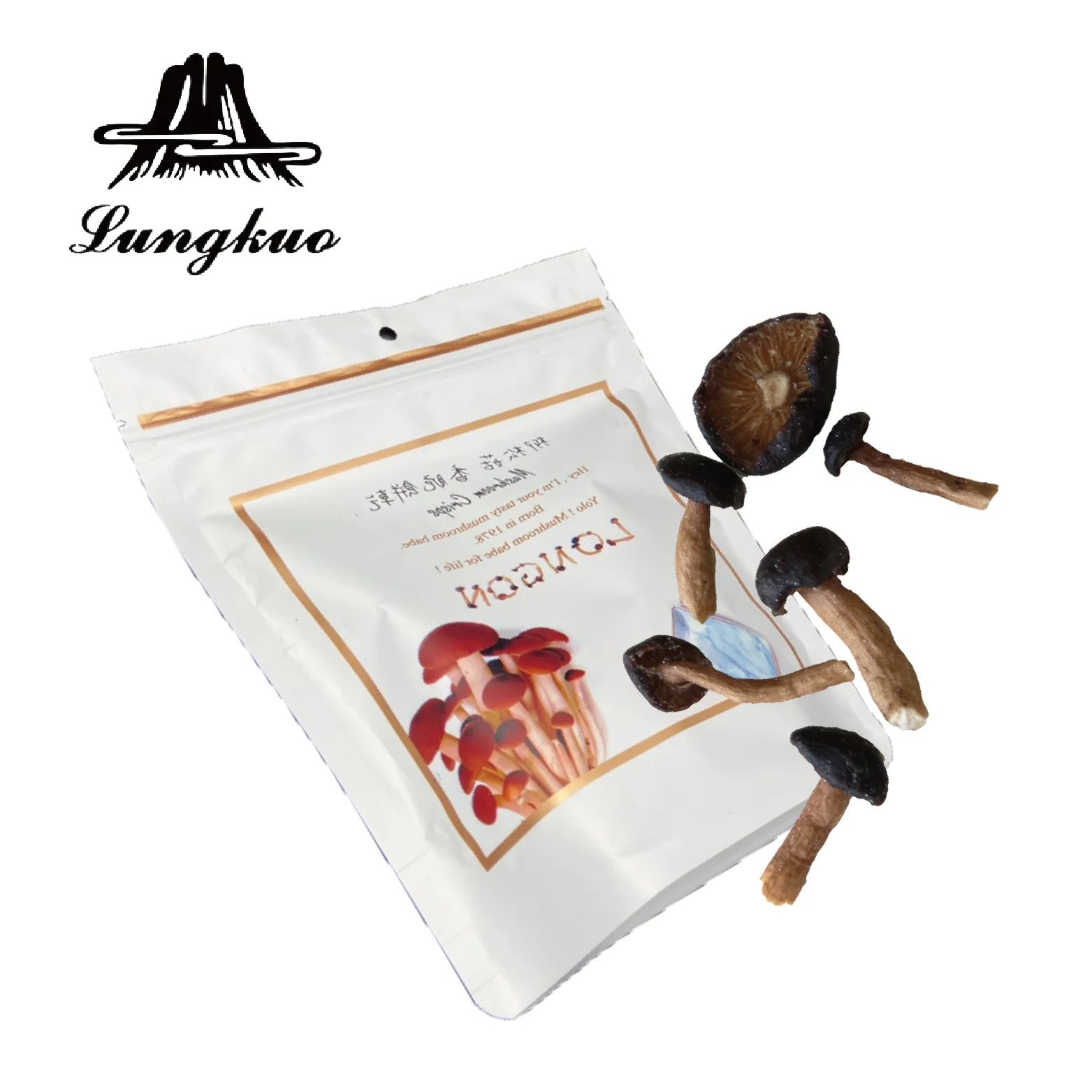 100% nature less salt snack swordbelt dried mushroom chips