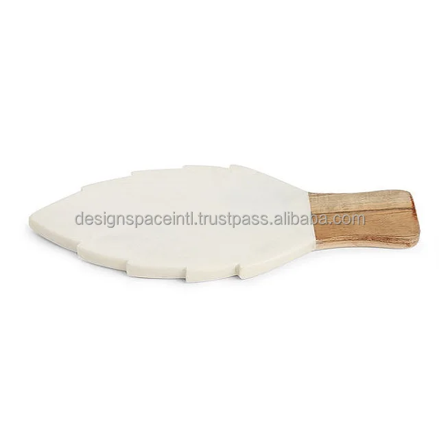 Wooden and Marble Leaf Style Chopping Board with good price